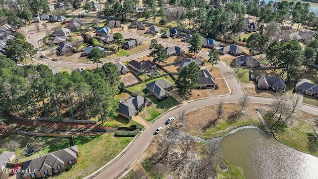 aerial view with a residential view