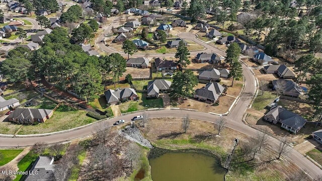 drone / aerial view with a residential view