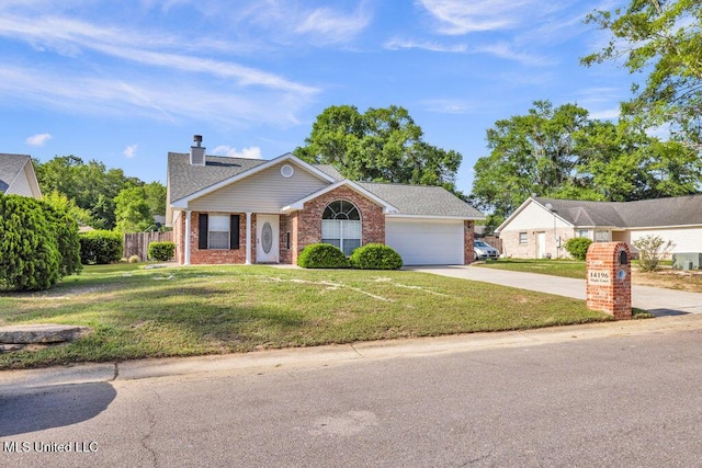 14196 Maple Ct, Gulfport, MS 39503 - view of front of house featuring brick siding, driveway, and a chimney