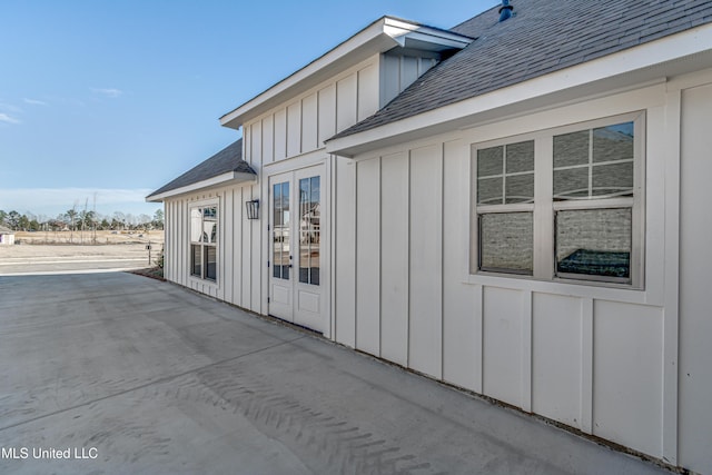 view of property exterior featuring a patio