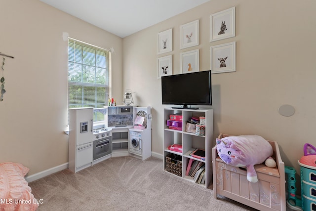 2301 Paula Cir, Ocean Springs, MS 39564 - recreation room featuring light carpet and baseboards