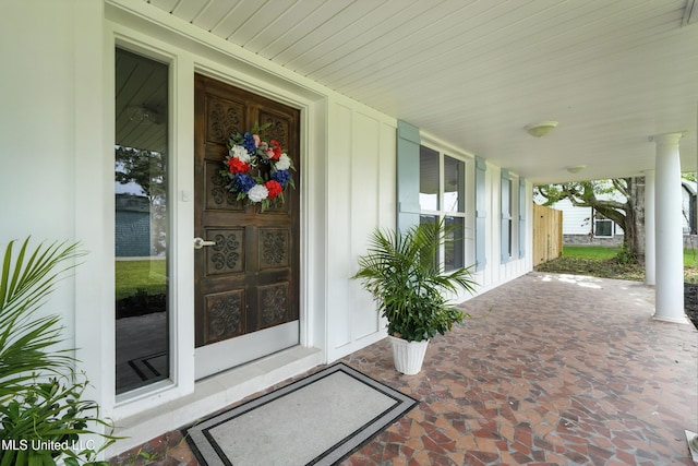 611 E E Lakeshore Dr, Carriere, MS 39426 - entrance to property featuring board and batten siding and a porch