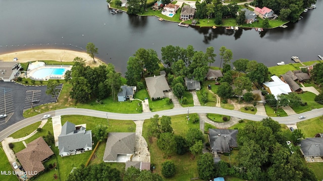 611 E E Lakeshore Dr, Carriere, MS 39426 - aerial view of property and surrounding area with a large body of water and nearby suburban area