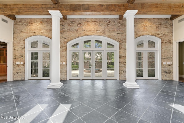 interior space with french doors