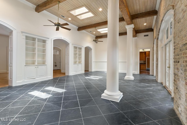 view of patio / terrace featuring ceiling fan