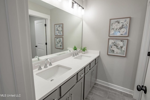 bathroom with vanity