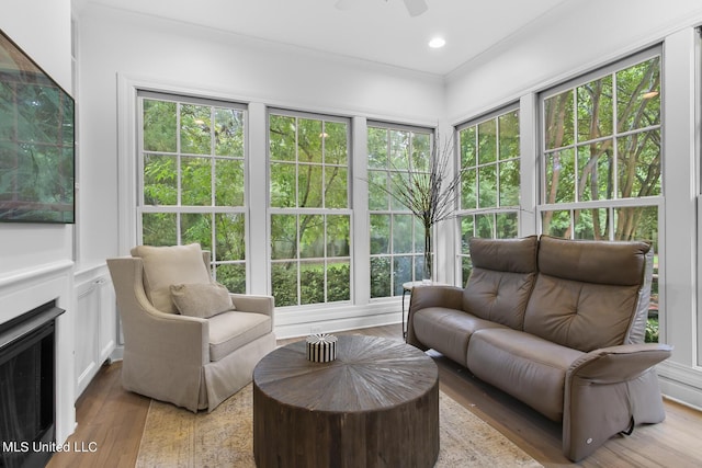 3844 Hawthorn Dr, Jackson, MS 39216 - sunroom with wood finished floors and ornamental molding