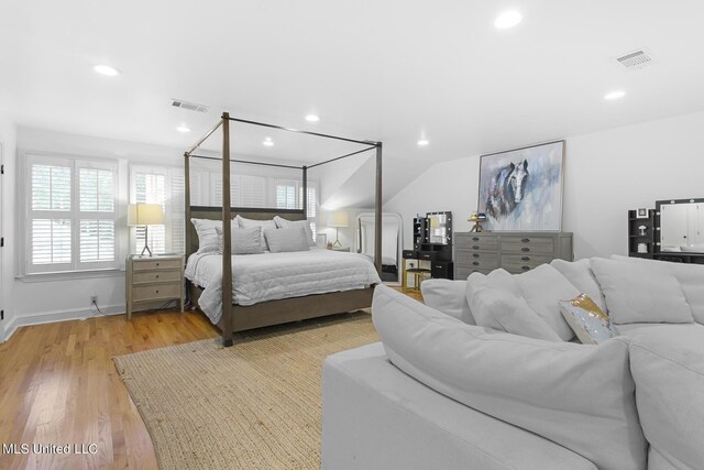 3844 Hawthorn Dr, Jackson, MS 39216 - bedroom featuring recessed lighting, light wood finished floors, and visible vents