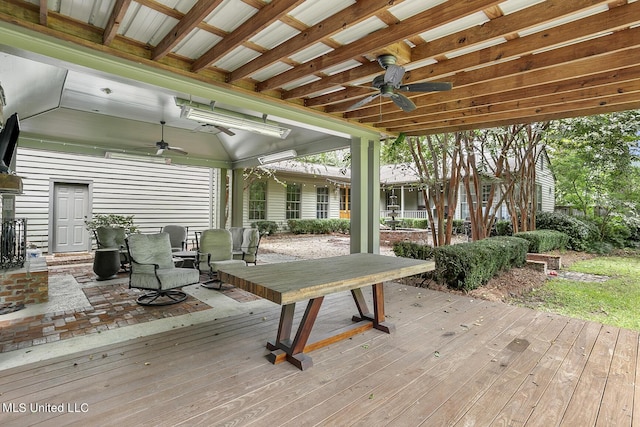 3844 Hawthorn Dr, Jackson, MS 39216 - deck with a ceiling fan