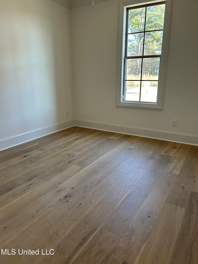 unfurnished room featuring wood-type flooring