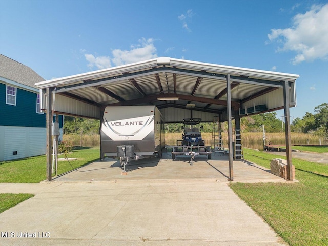 11162 New York St, Bay Saint Louis, MS 39520 - view of car parking with driveway and a carport