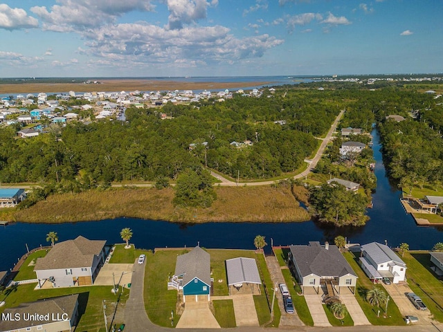 11162 New York St, Bay Saint Louis, MS 39520 - aerial perspective of suburban area with a nearby body of water