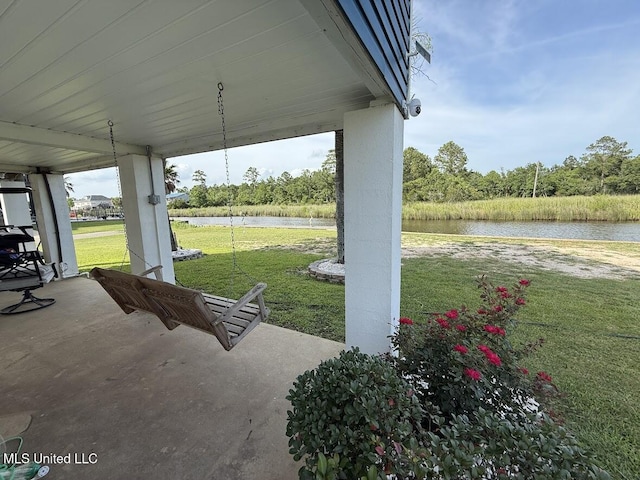 11162 New York St, Bay Saint Louis, MS 39520 - view of patio featuring a water view