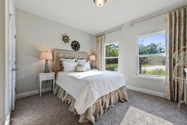 bedroom with carpet