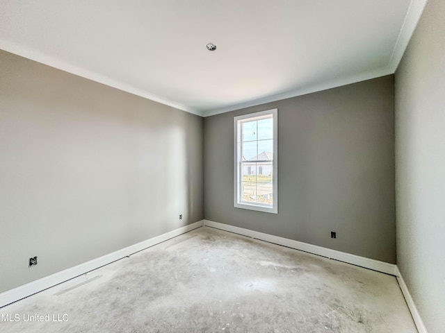 501 Harper Cv, Flowood, MS 39232 - unfurnished room with concrete flooring, crown molding, and baseboards