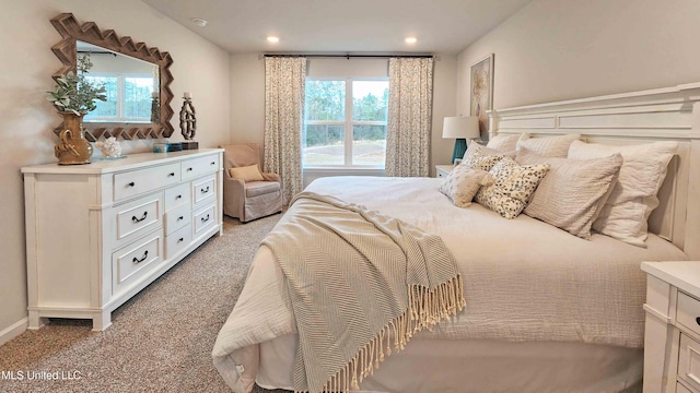 view of carpeted bedroom