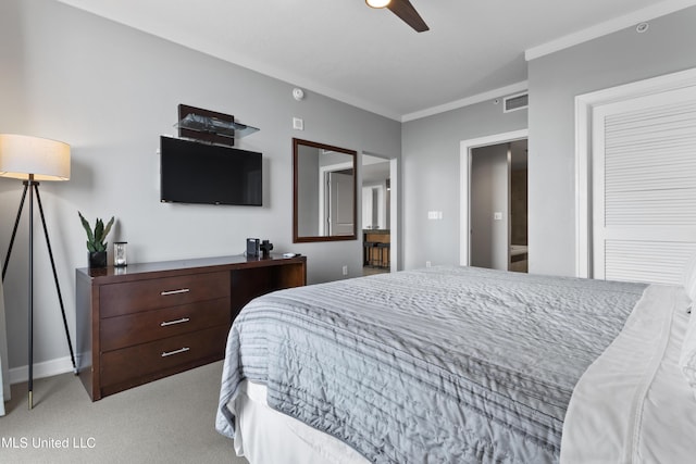 2060 Beach Blvd Unit 102, Biloxi, MS 39531 - bedroom with light carpet and a ceiling fan