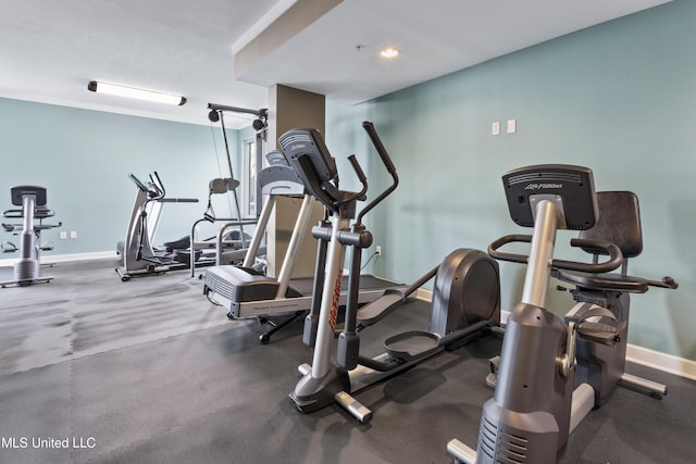 2060 Beach Blvd Unit 102, Biloxi, MS 39531 - exercise room with baseboards