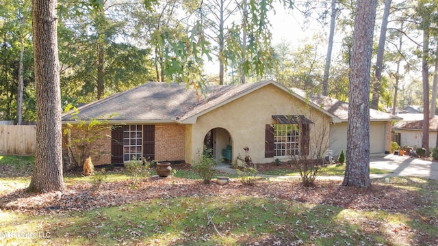 ranch-style house with a garage