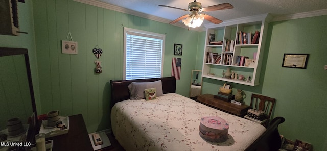 308 Walnut St, Benoit, MS 38725 - bedroom with crown molding and a ceiling fan