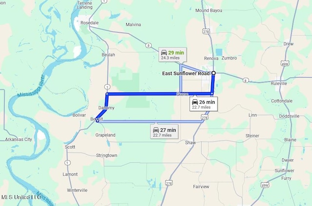 308 Walnut St, Benoit, MS 38725 - map of property / related area
