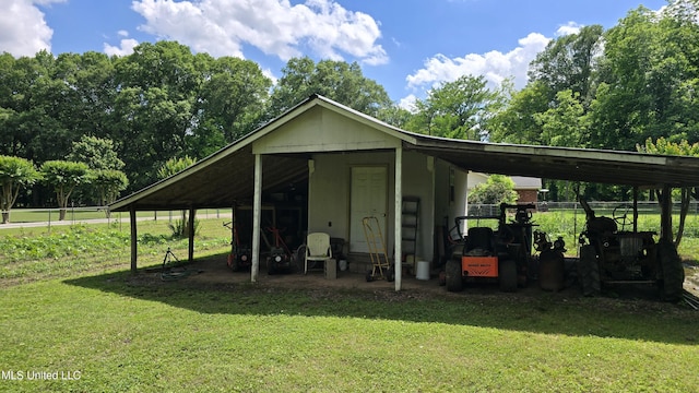 308 Walnut St, Benoit, MS 38725 - view of outbuilding with an attached carport