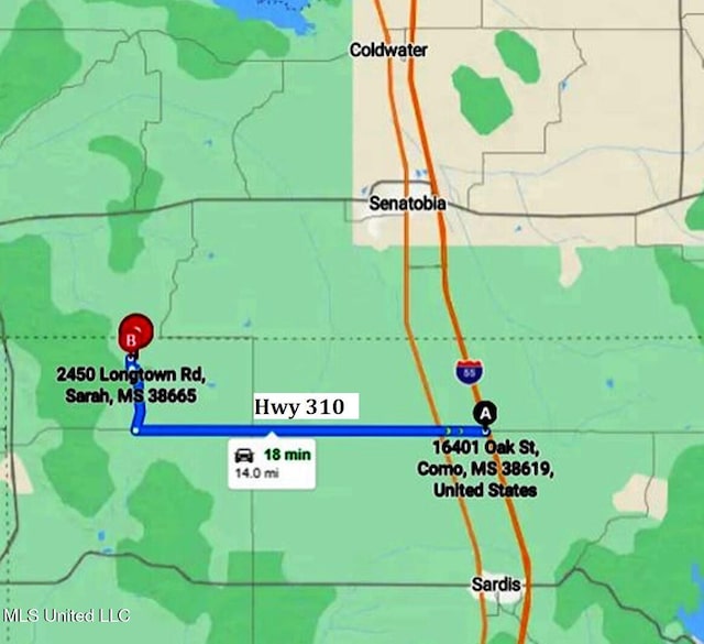 2450 Longtown Rd, Sarah, MS 38665