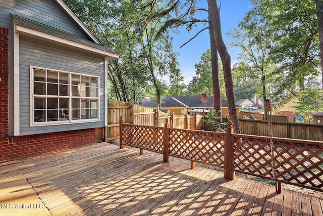 deck with fence