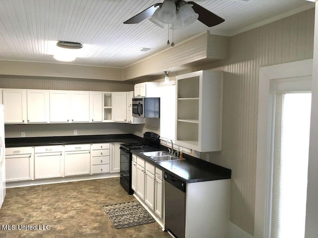 kitchen with white cabinetry, stainless steel appliances, and sink