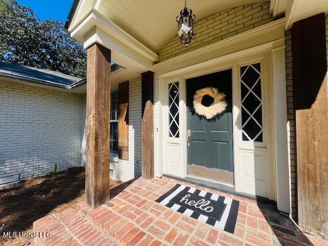 view of doorway to property