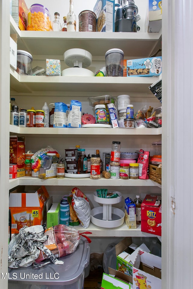 view of pantry