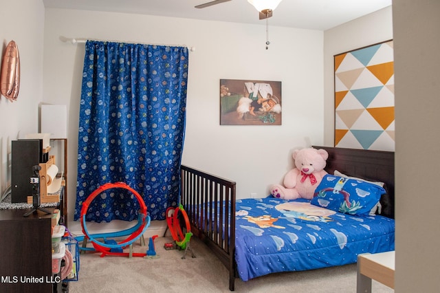 bedroom featuring carpet flooring