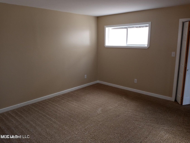 view of carpeted empty room