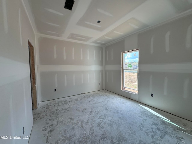 spare room featuring concrete floors