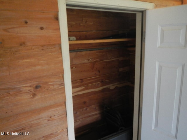 interior details with wooden walls