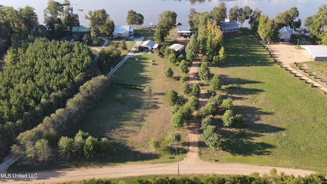 aerial view featuring a rural view