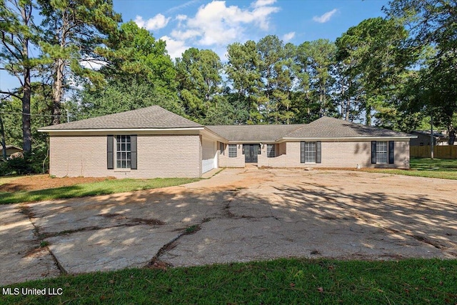 view of ranch-style house