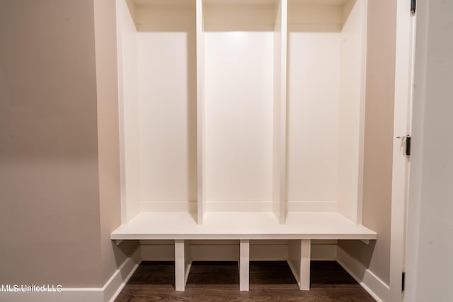 mudroom featuring hardwood / wood-style floors