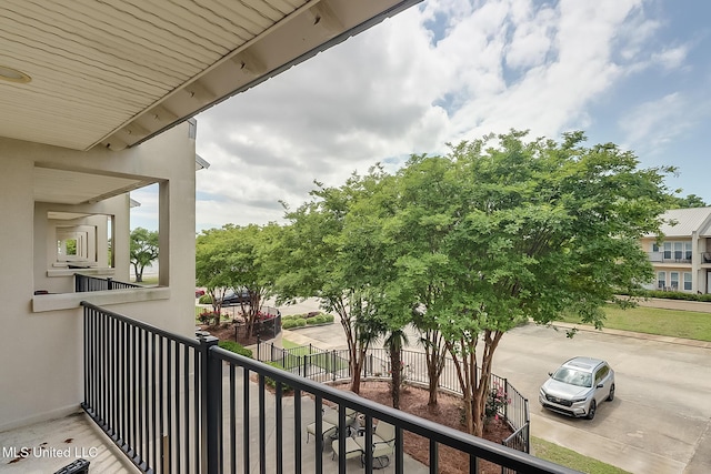 view of balcony