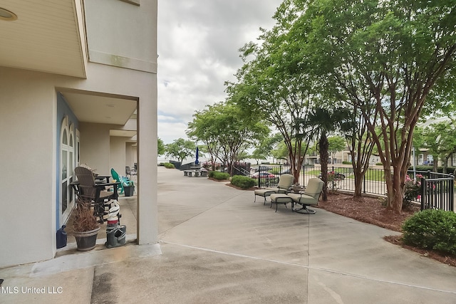 view of patio / terrace with fence