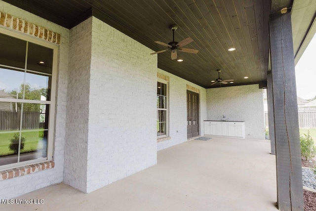 132 Freeland Ln, Clinton, MS 39056 - view of patio featuring ceiling fan