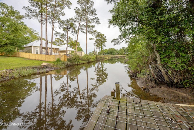 water view with fence