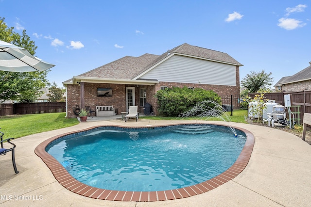 3841 Chateau Cv, Ocean Springs, MS 39564 - view of pool with a patio area and a fenced backyard