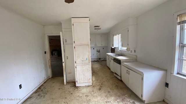 kitchen featuring white cabinetry, sink, and dishwasher