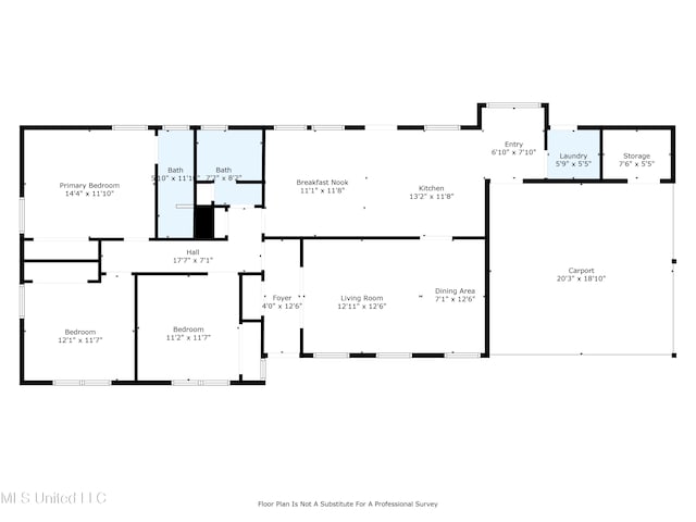 530 Oakhurst Dr, Hernando, MS 38632 - view of property floor plan