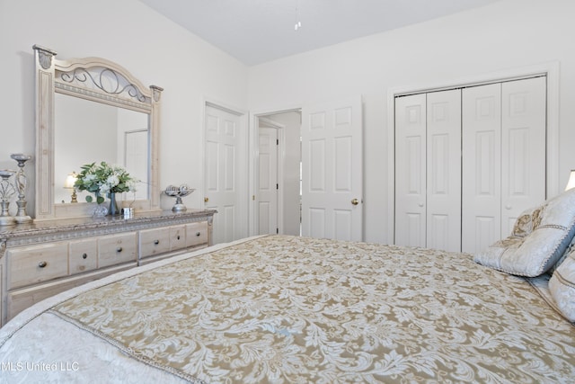 bedroom featuring a closet