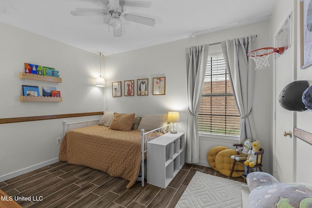 7012 Copper Cv, Ridgeland, MS 39157 - bedroom with wood tiled floors, baseboards, and ceiling fan