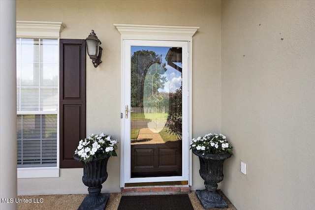 205 Stonebriar Ln, Brandon, MS 39042 - property entrance featuring stucco siding