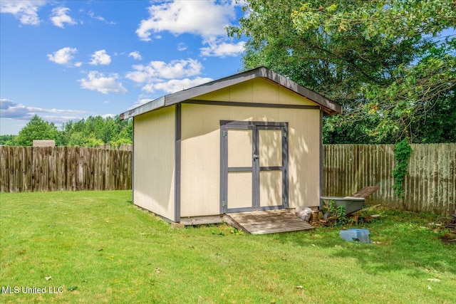 6865 Payne Ln, Olive Branch, MS 38654 - view of shed featuring a fenced backyard