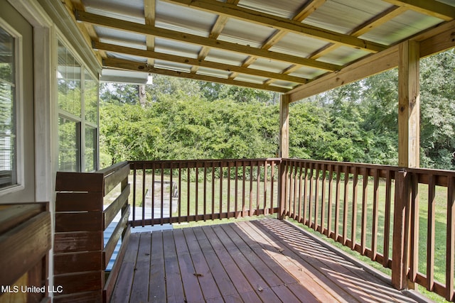 view of wooden deck